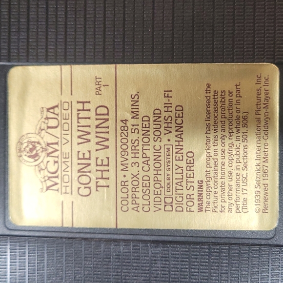 Vintage Gone With The Wind VHS Set - Picture 3 of 6